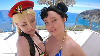 Chun Li I Cammy W Lesbijskiej Akcji Na Ulicy – Street Fighter Cosplay W Pełni Erotycznym Wydaniu