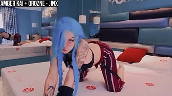 Amberzinha Jako Jinx Z League Of Legends W Gorącym Duecie Z Qrozne – Darmowe Fragmenty